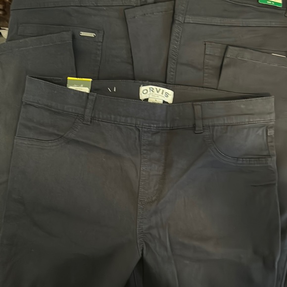 NWT ORVIS NAVY BLUE WOMEN PULL ON STRETCH TWILL ANKLE PANT - Picture 2 of 3